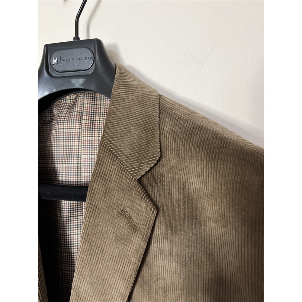 NEW Saddlebred Corduroy Blazer‎ Sport Coat Two Button Dark Tan 52 REG Jacket - Picture 2 of 9